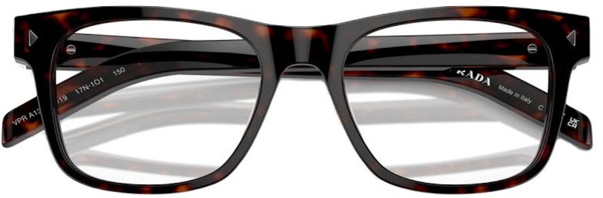 PRADA Gafas Ópticas Rectangulares en Carey con Detalle de Logo. POIZON240620265 Lookbook PRADA Gafas Ópticas Rectangulares en Carey con Detalle de Logo. POIZON240620265