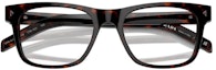 Lookbook PRADA Gafas Ópticas Rectangulares en Carey con Detalle de Logo. POIZON240620265