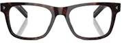 Shop PRADA Gafas Ópticas Rectangulares en Carey con Detalle de Logo. POIZON240620265
