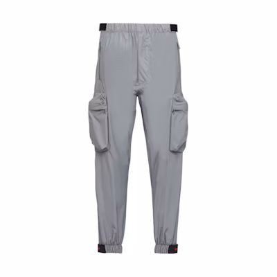 PRADA Silver Glossy Plain Cargo Jogger Pants Casual Wear. SPH56-1T2Y-F0024-S-201