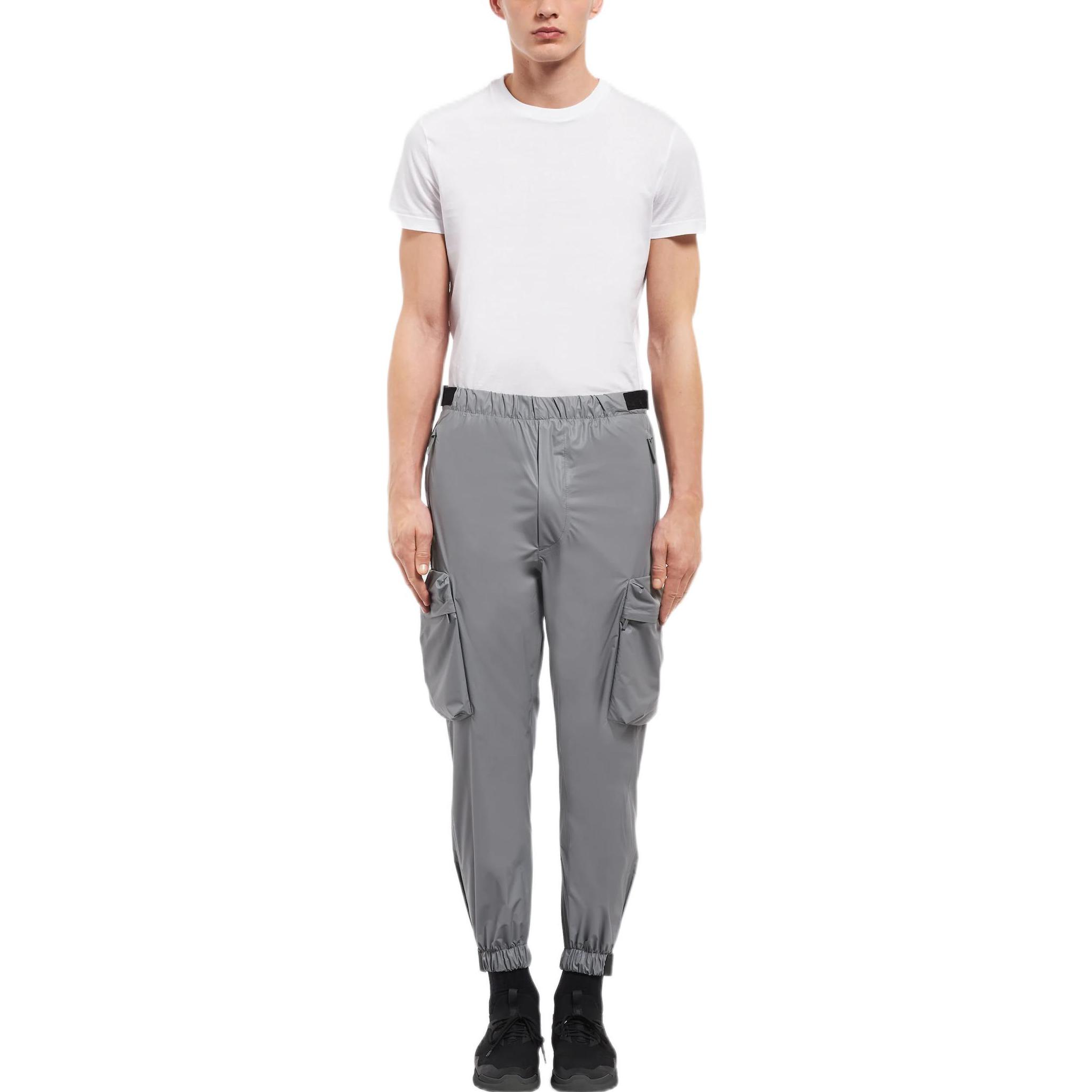 Lookbook PRADA 银色亮面简约工装休闲长裤 SPH56-1T2Y-F0024-S-201