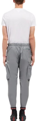 PRADA 银色亮面简约工装休闲长裤 SPH56-1T2Y-F0024-S-201 Shop PRADA 银色亮面简约工装休闲长裤 SPH56-1T2Y-F0024-S-201