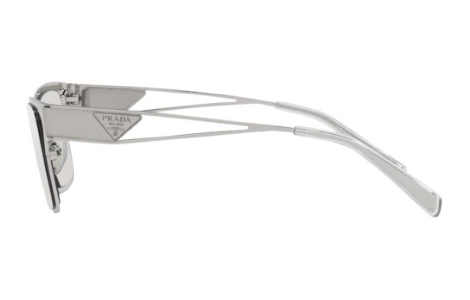 Purchase PRADA 銀色金屬方形太陽眼鏡，刻有鏤空LOGO。 PR71ZS1BC08V