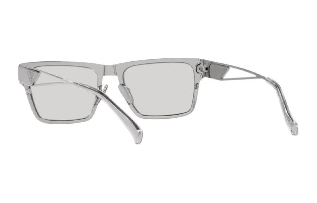 Details for PRADA 銀色金屬方形太陽眼鏡，刻有鏤空LOGO。 PR71ZS1BC08V