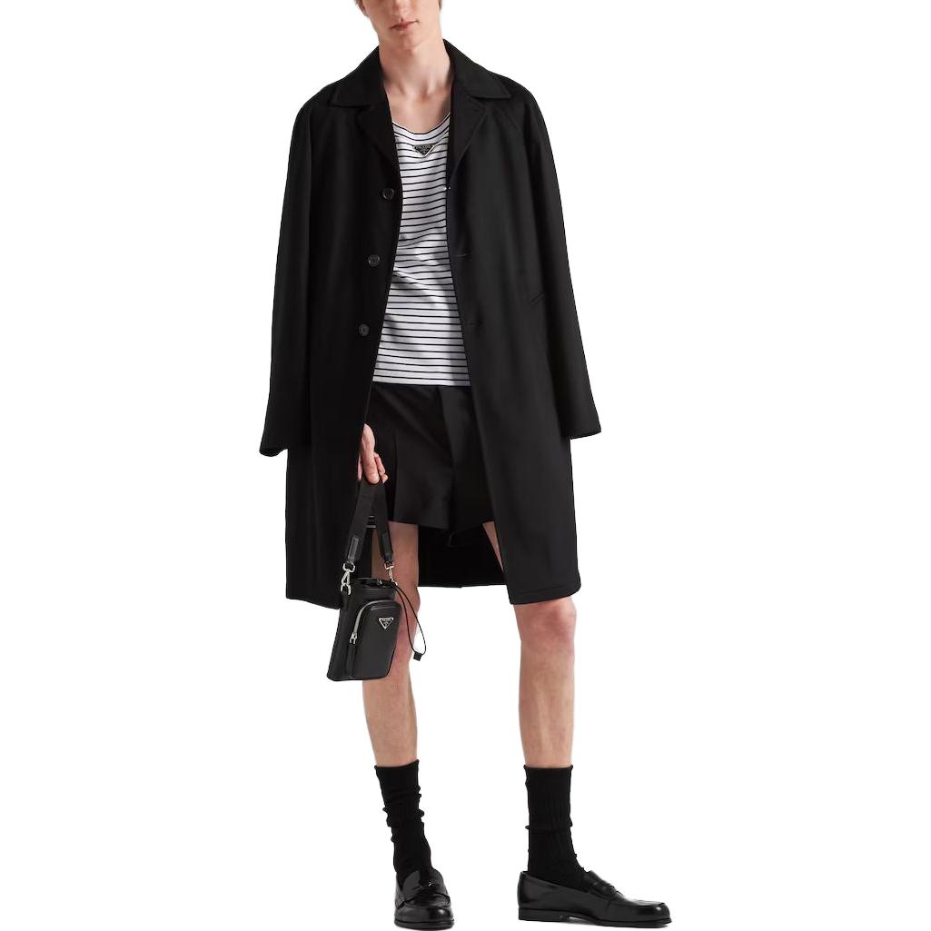 Lookbook PRADA Baju Tanpa Lengan Bergaris Kapas Pelbagai Warna Crewneck Vest. UJT109-111L-F0UB0-S-222