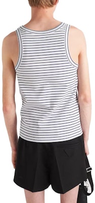 PRADA Sleeveless Striped Cotton Top Multicolor Crewneck Vest. UJT109-111L-F0UB0-S-222 Shop PRADA Sleeveless Striped Cotton Top Multicolor Crewneck Vest. UJT109-111L-F0UB0-S-222