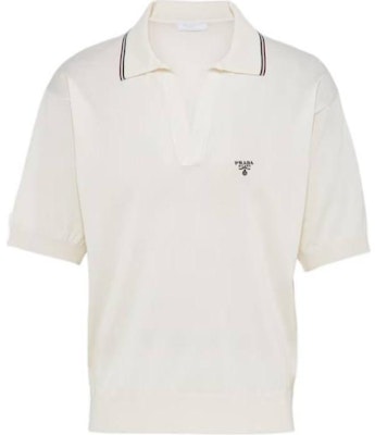 PRADA Polo Slim Fit de Manga Corta Blanca para Hombre UMB765-14HB-F0009-S-OOO Order PRADA Polo Slim Fit de Manga Corta Blanca para Hombre UMB765-14HB-F0009-S-OOO