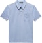 Order PRADA Slim Fit Solid Color Short Sleeve Polo Shirt Blue UJN914-15DI-F0FQ3-S-OOO