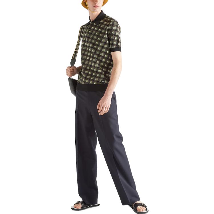 Lookbook PRADA  Slim Fit Straight-Leg Casual Pants Navy Blue UP0178-1P3Z-F0008-S-221