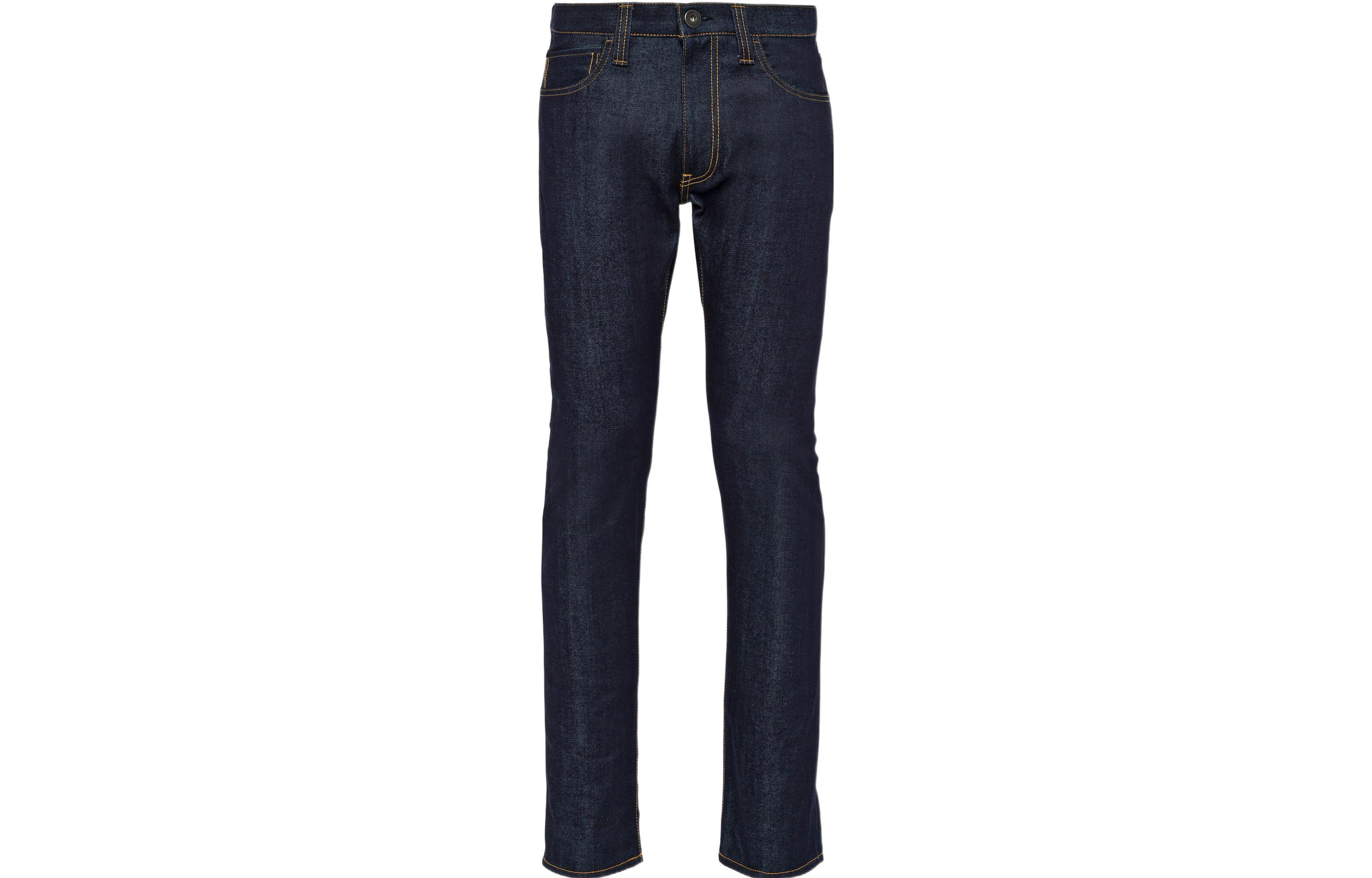 Order PRADA  Slim Fit Straight-Leg Jeans Mid-Waist Pocket Detail Deep Blue GEP316-1WQV-F0008-S-202