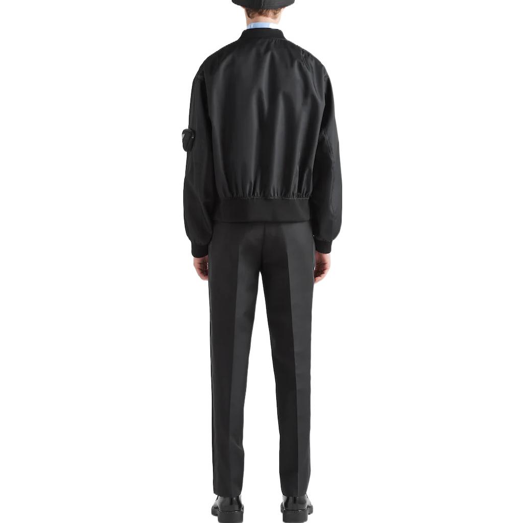 PRADA  Solid Black Baseball Collar Zip-Up Jacket SGC006-1WQ8-F0002-S-221 圖 4