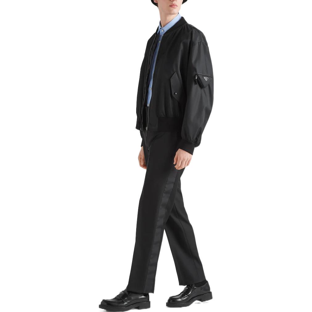 PRADA  Solid Black Baseball Collar Zip-Up Jacket SGC006-1WQ8-F0002-S-221 圖 5