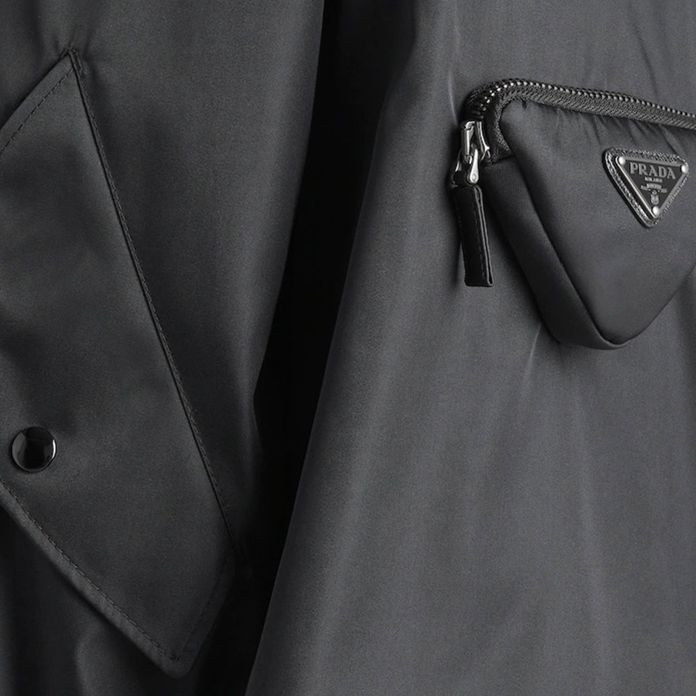 PRADA  Solid Black Baseball Collar Zip-Up Jacket SGC006-1WQ8-F0002-S-221 圖 6