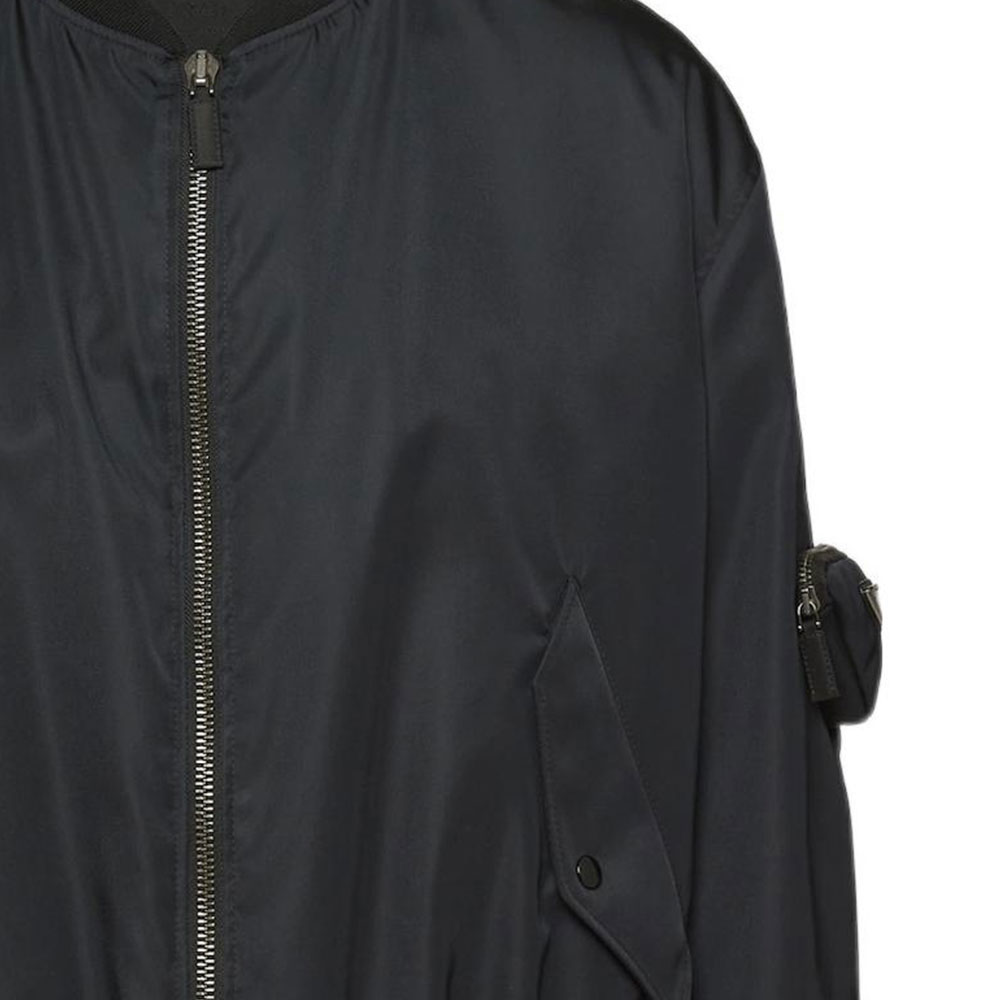 PRADA  Solid Black Baseball Collar Zip-Up Jacket SGC006-1WQ8-F0002-S-221 圖 7