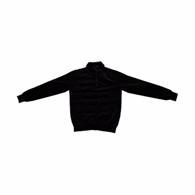 PRADA Solid Black Long Sleeve Casual Polo Shirt DNA793-1YKU-F0002-S-191