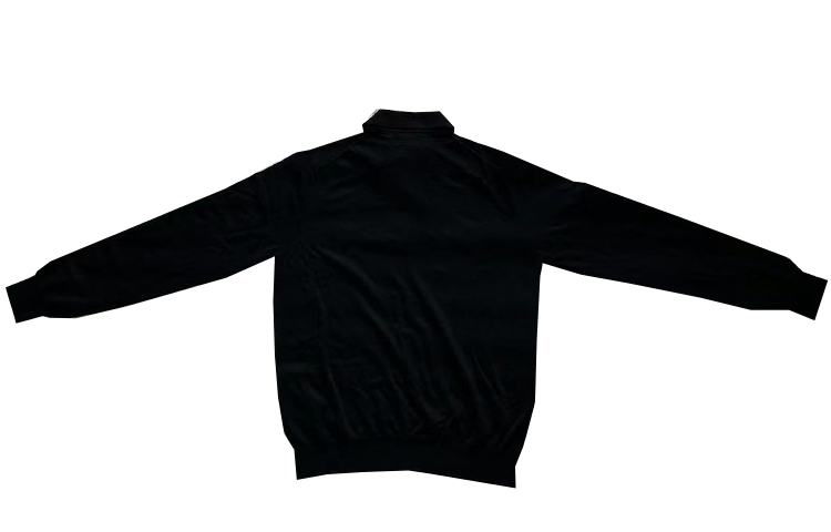 Lookbook PRADA  Solid Black Long Sleeve Casual Polo Shirt DNA793-1YKU-F0002-S-191