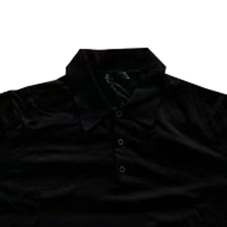 Shop PRADA  Solid Black Long Sleeve Casual Polo Shirt DNA793-1YKU-F0002-S-191