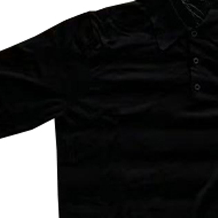 Purchase PRADA  Solid Black Long Sleeve Casual Polo Shirt DNA793-1YKU-F0002-S-191