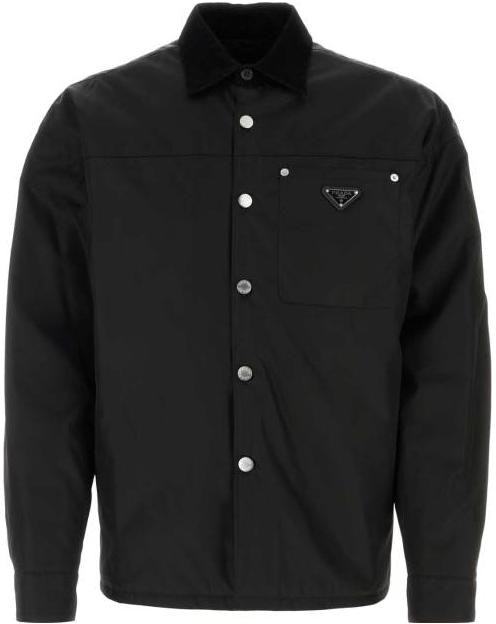 prada-solid-color-button-up-long-sleeve-shirt-black-sc-713-m-1-wq-8-f0002-s-232