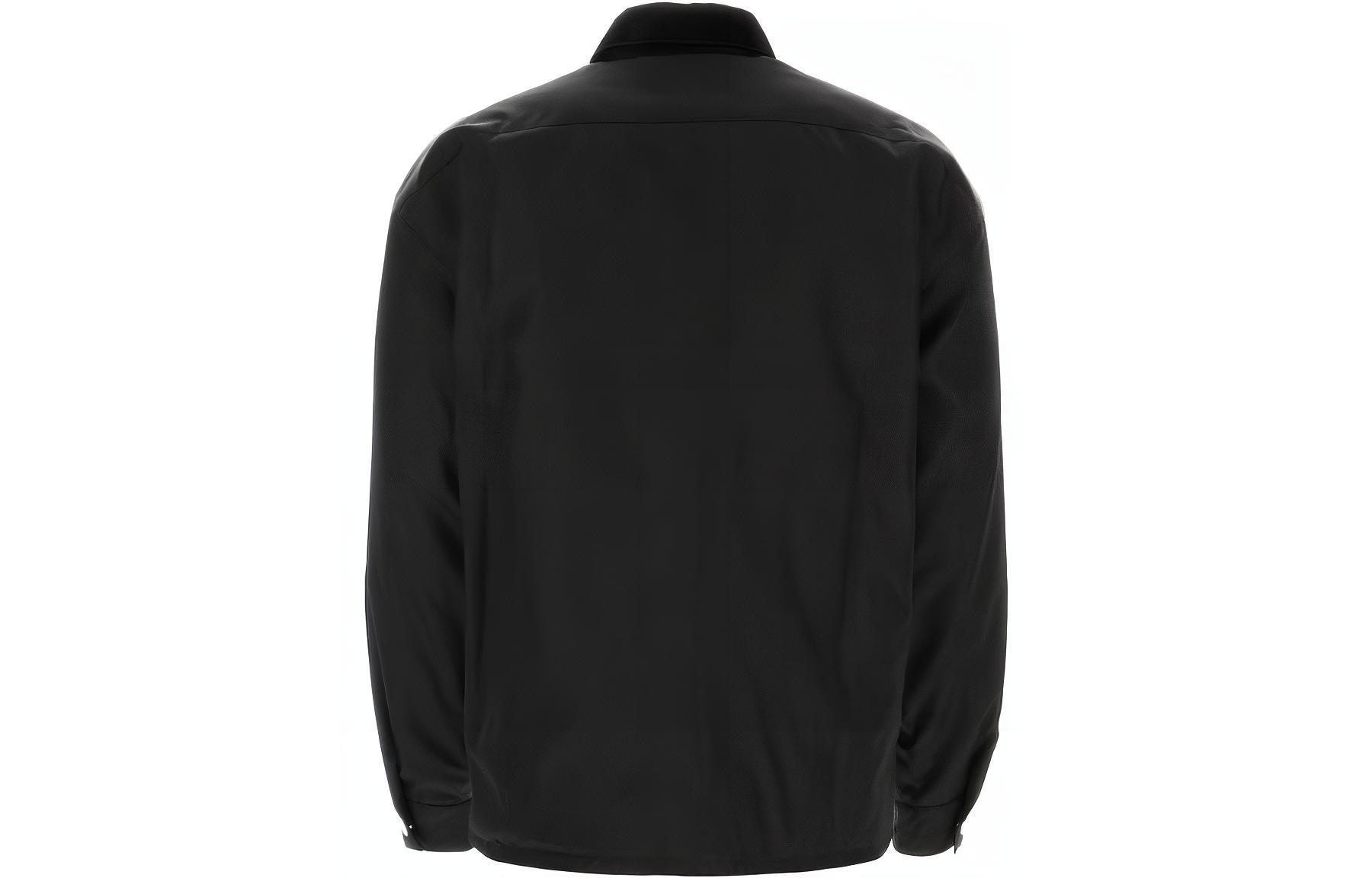 Lookbook PRADA 純色長袖鈕扣襯衫 - 黑色 SC713M-1WQ8-F0002-S-232