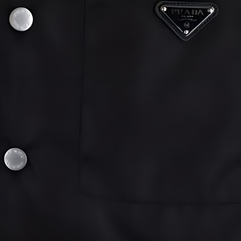 Sizing PRADA 純色長袖鈕扣襯衫 - 黑色 SC713M-1WQ8-F0002-S-232