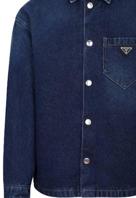 PRADA Solid Color Button-Up Long Sleeve Shirt Blue GEC071-13HO-F0008 Cheap PRADA Solid Color Button-Up Long Sleeve Shirt Blue GEC071-13HO-F0008