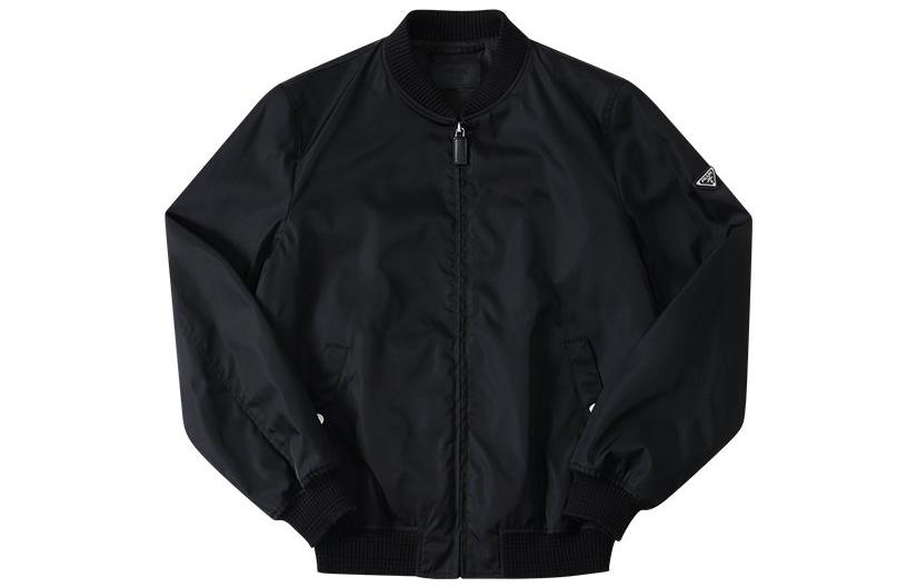 PRADA  Solid Color Full-Zip Jacket Black SGH038-1WQ8-F0002