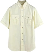 PRADA Solid Color Short-Sleeve Button-Up Shirt Yellow. UCS447-10IV-F0032 PRADA Solid Color Short-Sleeve Button-Up Shirt Yellow. UCS447-10IV-F0032