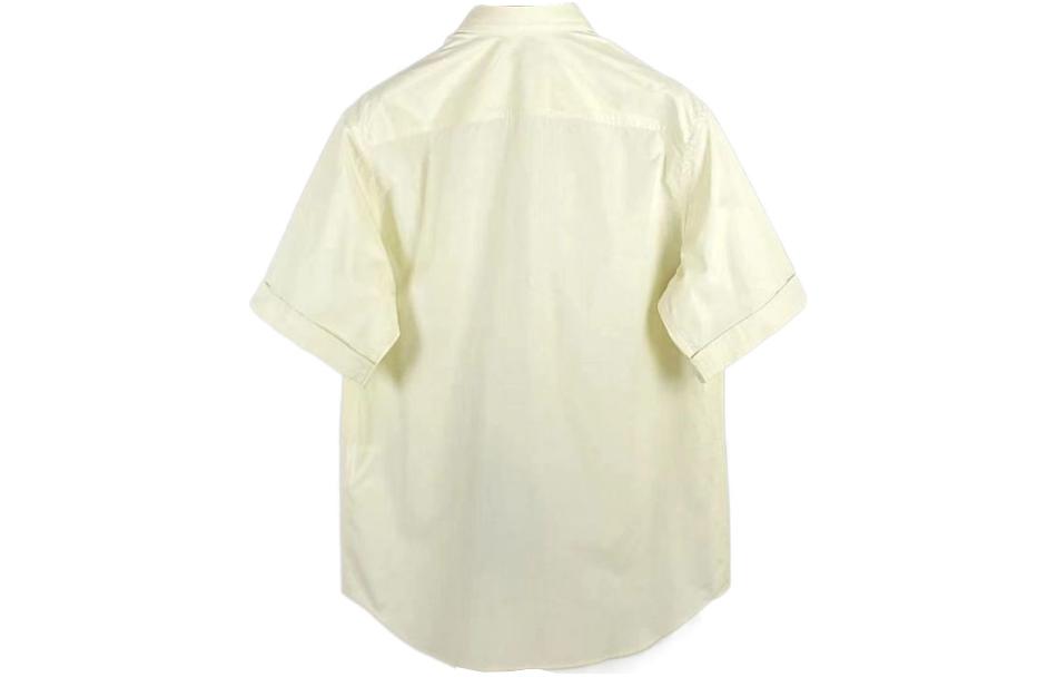 Lookbook PRADA Kemeja Lengan Pendek Kuning Warna Solid. UCS447-10IV-F0032