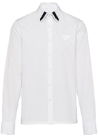 PRADA Solid Color Single-Breasted Long Sleeve Shirt White UCN530-10IV-F0964-S-OOO PRADA Solid Color Single-Breasted Long Sleeve Shirt White UCN530-10IV-F0964-S-OOO