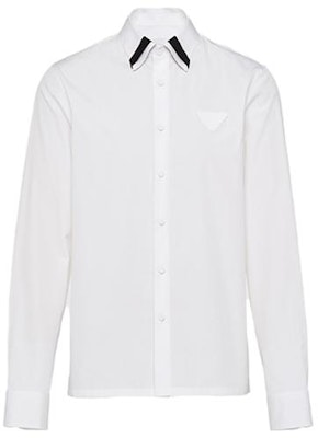 프라다 솔리드 컬러 싱글 브레스티드 화이트 긴소매 셔츠 UCN530-10IV-F0964-S-OOO Order 프라다 솔리드 컬러 싱글 브레스티드 화이트 긴소매 셔츠 UCN530-10IV-F0964-S-OOO