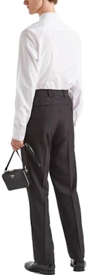 프라다 솔리드 컬러 싱글 브레스티드 화이트 긴소매 셔츠 UCN530-10IV-F0964-S-OOO Shop 프라다 솔리드 컬러 싱글 브레스티드 화이트 긴소매 셔츠 UCN530-10IV-F0964-S-OOO