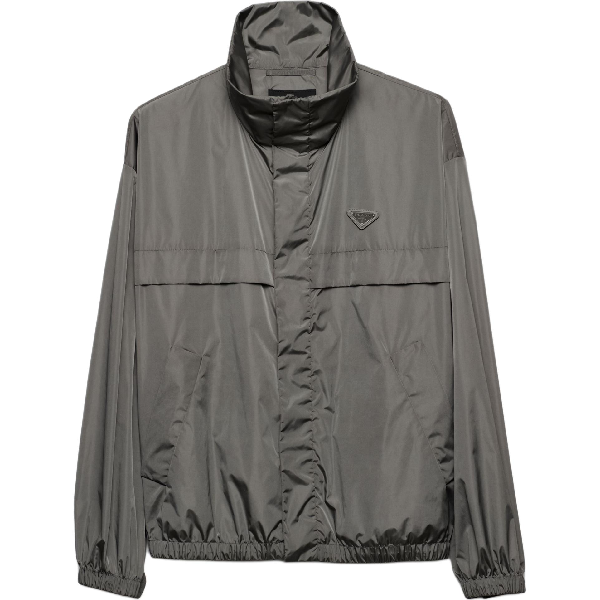 PRADA  Solid Color Zip-Up Jacket Gray SGC622-148U-F0D65-S-OOO