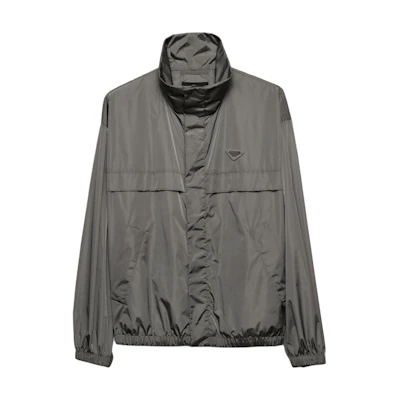 PRADA Solid Color Zip-Up Jacket Gray SGC622-148U-F0D65-S-OOO