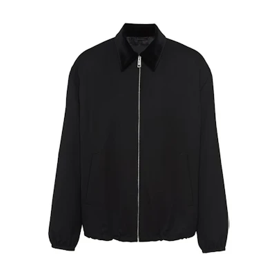 PRADA Solid Color Zip-Up Waist Casual Jacket SGC491-1358-F0002-S-OOO