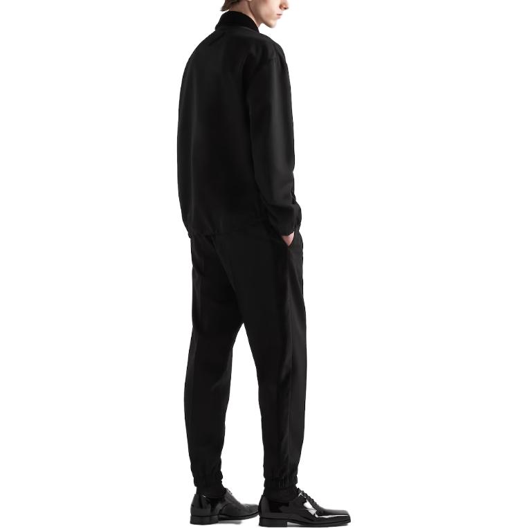 Shop PRADA  Solid Color Zip-Up Waist Casual Jacket SGC491-1358-F0002-S-OOO