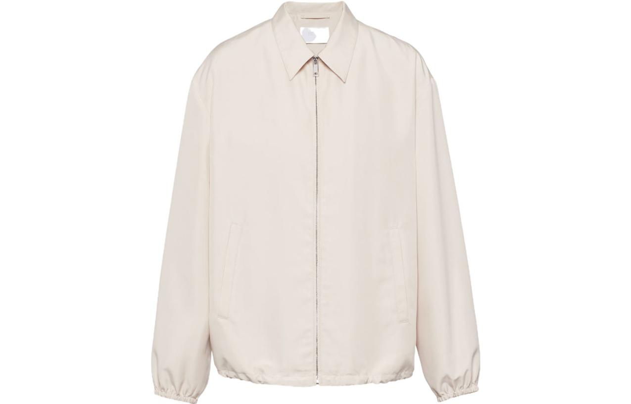 Cheap PRADA  Solid Color Zip-Up Waist Casual Jacket SGC491-1358-F0002-S-OOO