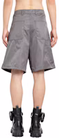 Shop PRADA Solid Color Zipper Casual Shorts Gray SPH292-1WQ8-F0D65-S-222