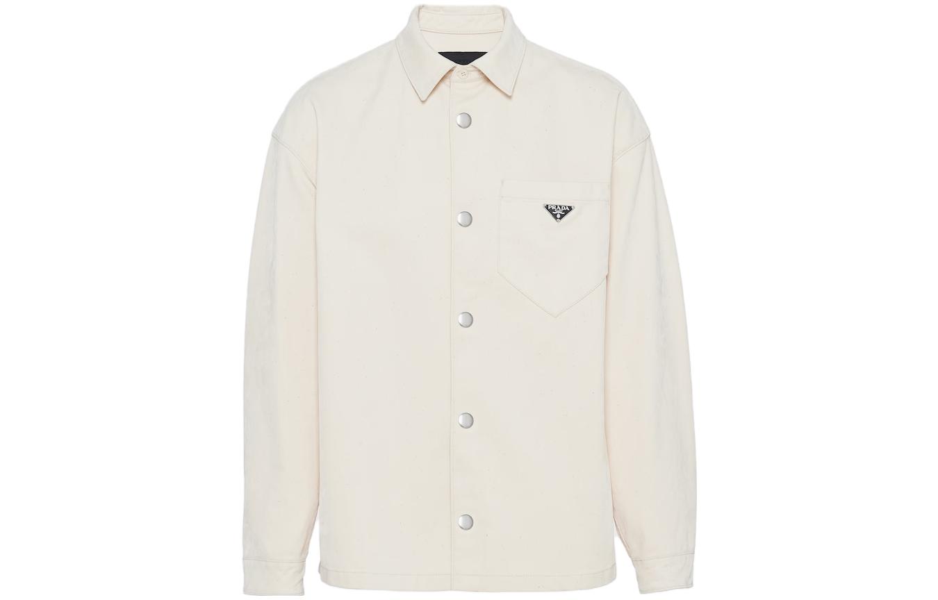 Order PRADA 寶格麗標誌長袖襯衫 米色 GEC089-13HQ-F0ABR-S-232