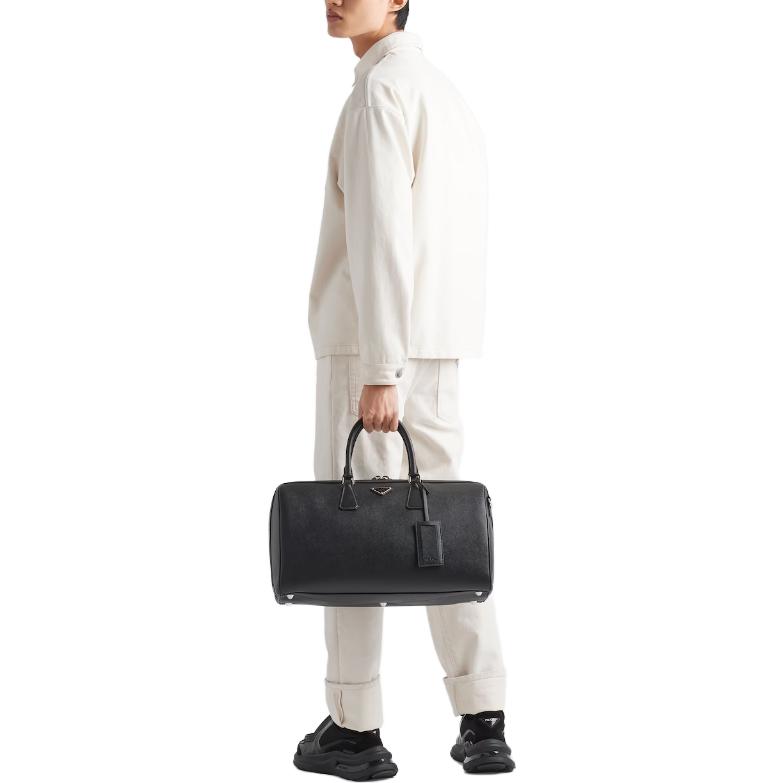 Shop PRADA 寶格麗標誌長袖襯衫 米色 GEC089-13HQ-F0ABR-S-232