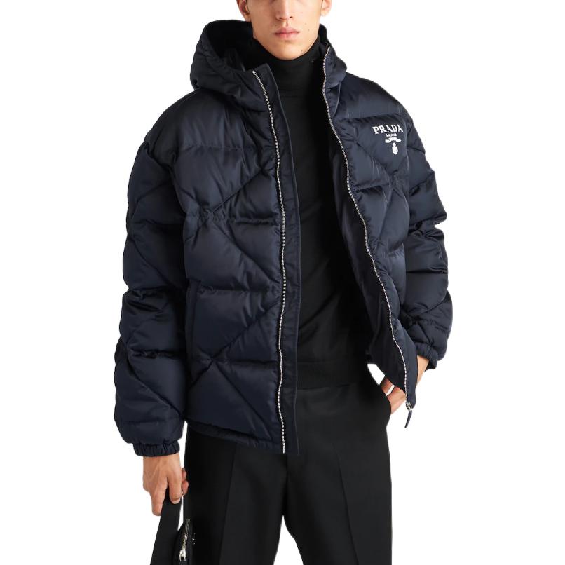 Purchase Chaqueta Acolchada con Capucha PRADA Logo Sólido - Azul. SGC114-1WQ8-F0SVF-S-222