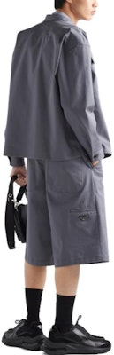 普拉达铁灰色标志拉链夹克. SC715-108I-F0D65-S-232 Shop 普拉达铁灰色标志拉链夹克. SC715-108I-F0D65-S-232