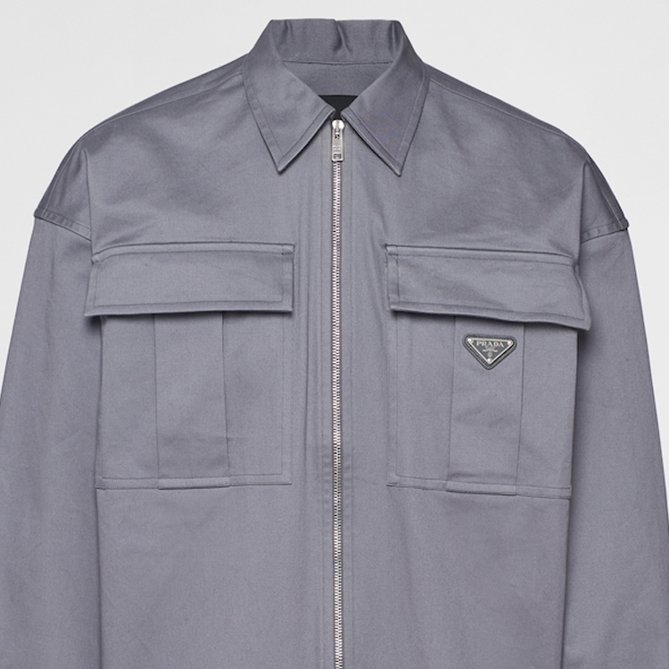 Details for 普拉达铁灰色标志拉链夹克. SC715-108I-F0D65-S-232