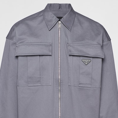 普拉达铁灰色标志拉链夹克. SC715-108I-F0D65-S-232 Details for 普拉达铁灰色标志拉链夹克. SC715-108I-F0D65-S-232