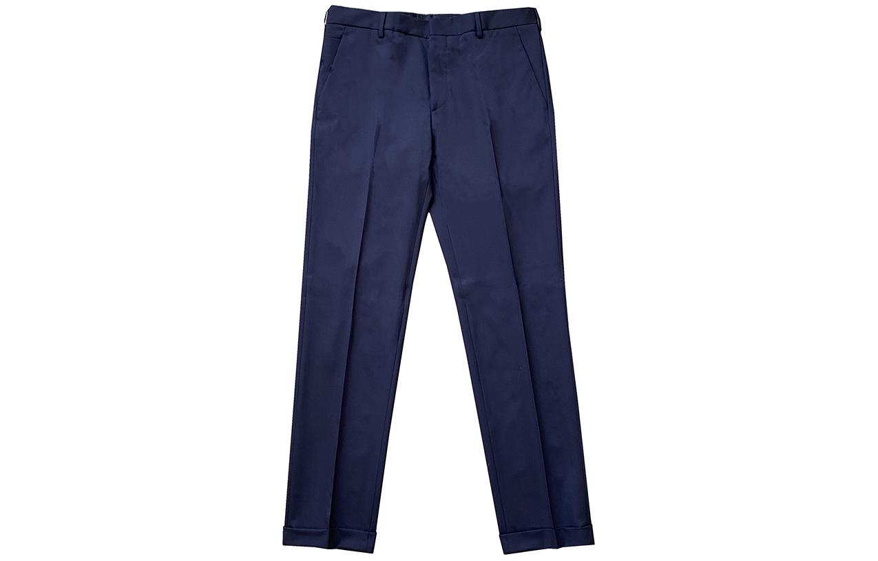 Order PRADA  Solid Wool Zip Mid-Waist Straight Suit Pants Navy Blue DNA559-11HR-F0008-S-161