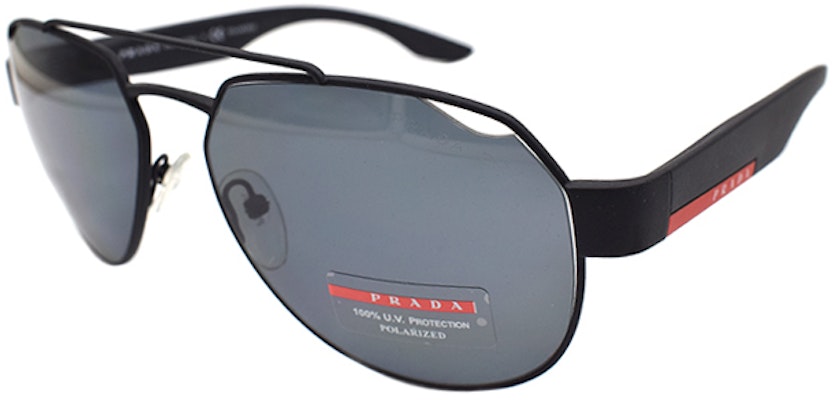 PRADA SPS57U 偏光太陽眼鏡 黑色不規則鏡框 假日限定版 SPS57U DG0-5Z1 Lookbook PRADA SPS57U 偏光太陽眼鏡 黑色不規則鏡框 假日限定版 SPS57U DG0-5Z1