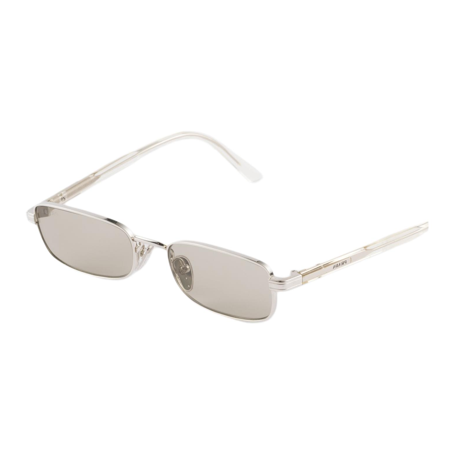 PRADA  Square Silver Sunglasses with Prescription Lens Option. SPRB54E1BCC054
