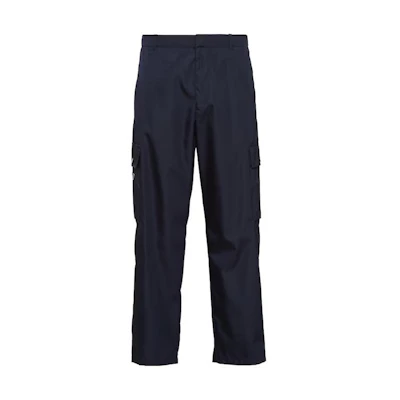 PRADA Straight-Leg Casual Pants with Side Pockets - Blue SPH243-1WQ8-F0SVF-S-231