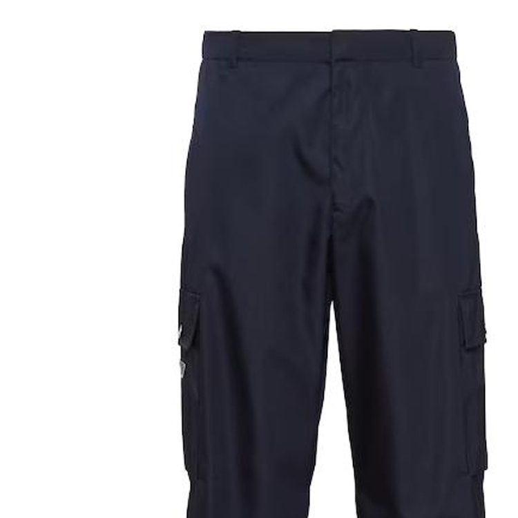 Purchase PRADA Celana Kasual Straight-Leg dengan Saku Samping - Biru SPH243-1WQ8-F0SVF-S-231