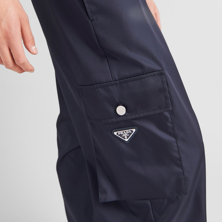 Sizing PRADA Celana Kasual Straight-Leg dengan Saku Samping - Biru SPH243-1WQ8-F0SVF-S-231